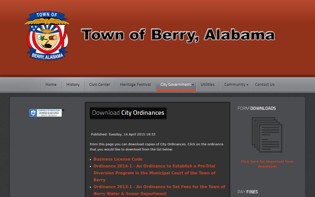 Berry court docket city ordinance library