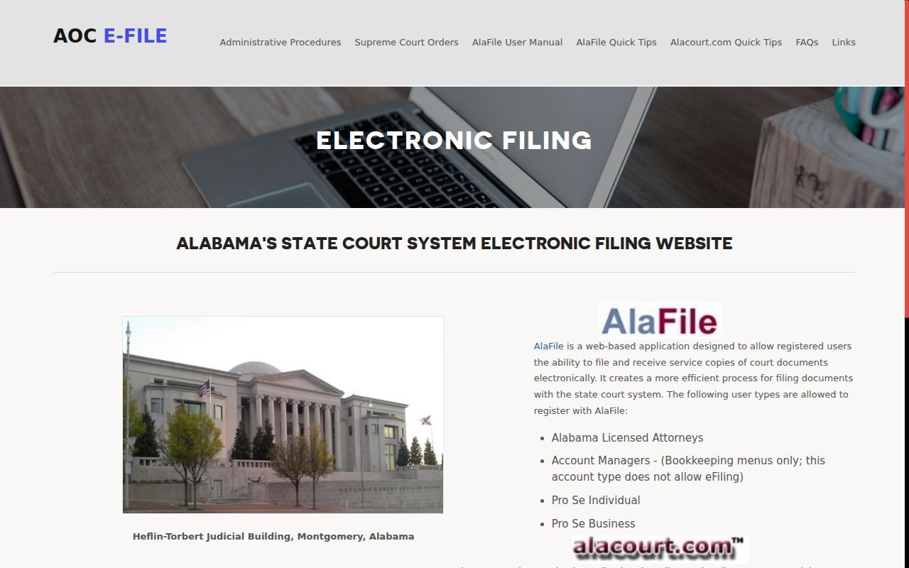 Fayette County case search overview of Alabama electronic court systems