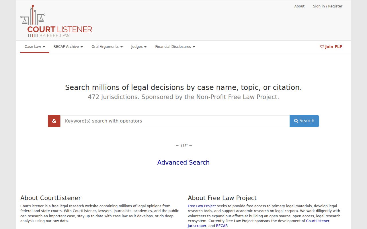Fayette County federal case search alternative in the RECAP interface